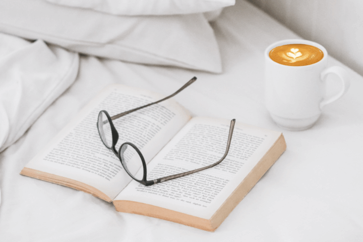 Book on fresh sheets