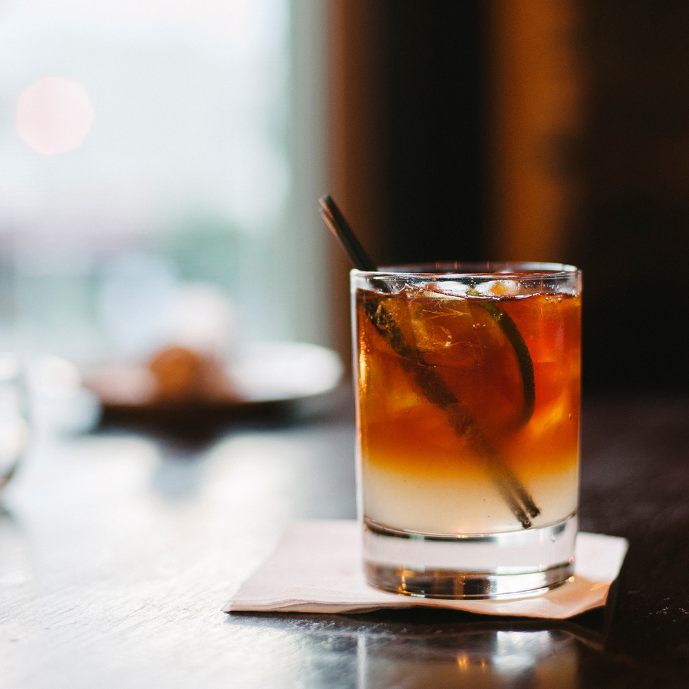 Cocktail on table