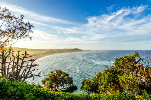 View of Beach from Hill