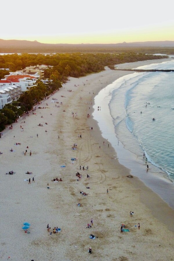 aerial shot noosa main beach